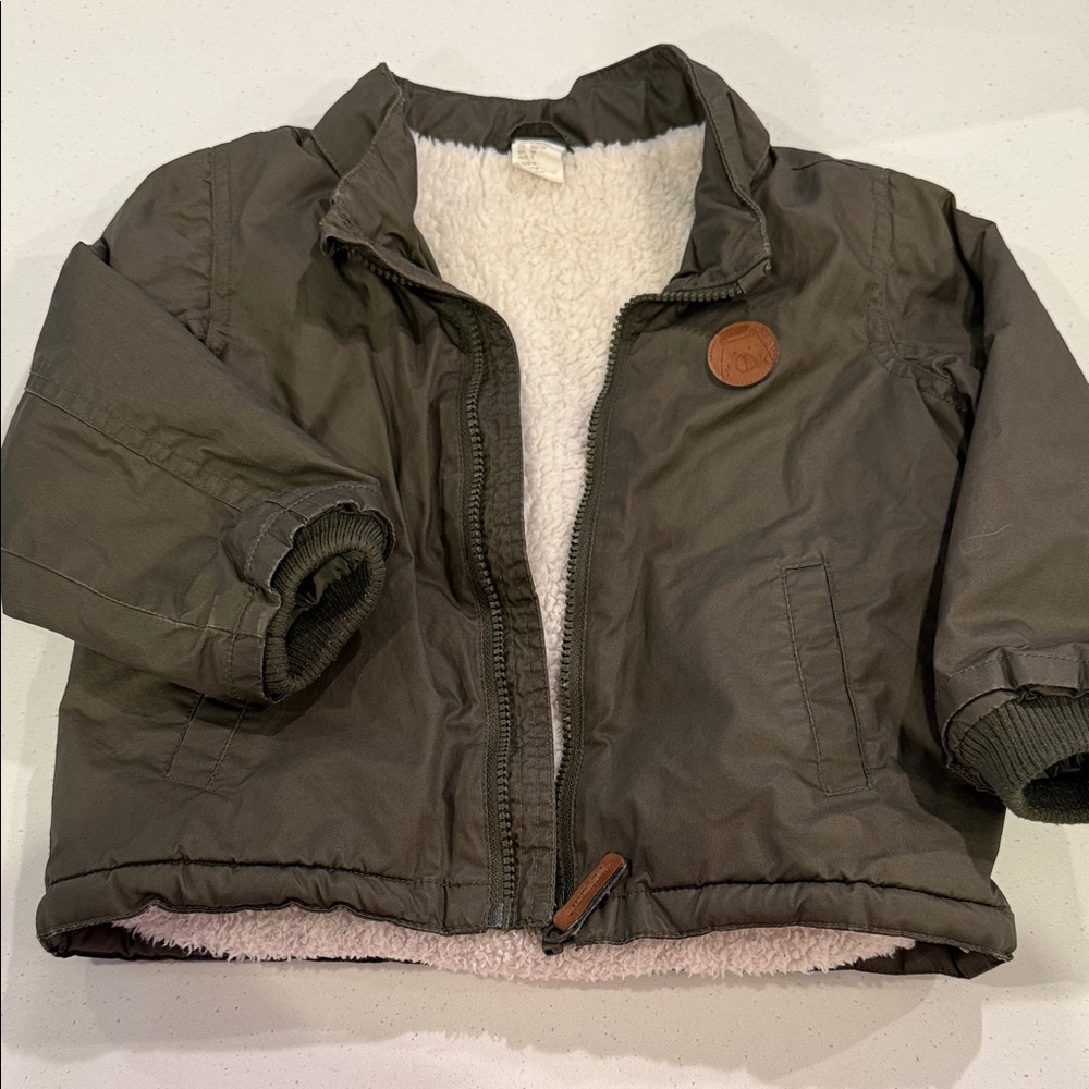 H&M Kids Brown Jacket with Fleece Lining